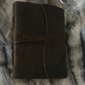 New in bag - Leather Village Brown Leather notebook. Antique look. All leather.